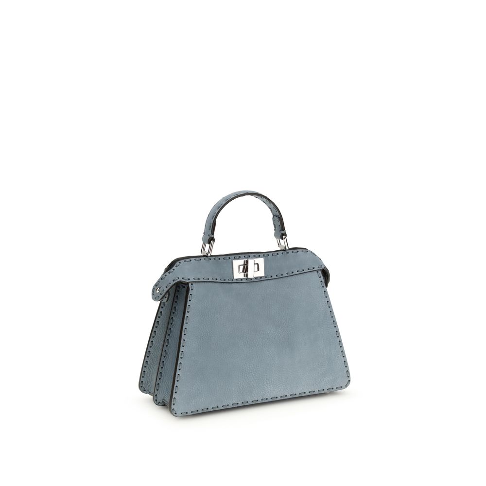 Fendi Blue Calf Leather Bos Taurus Handbag - immagine 2