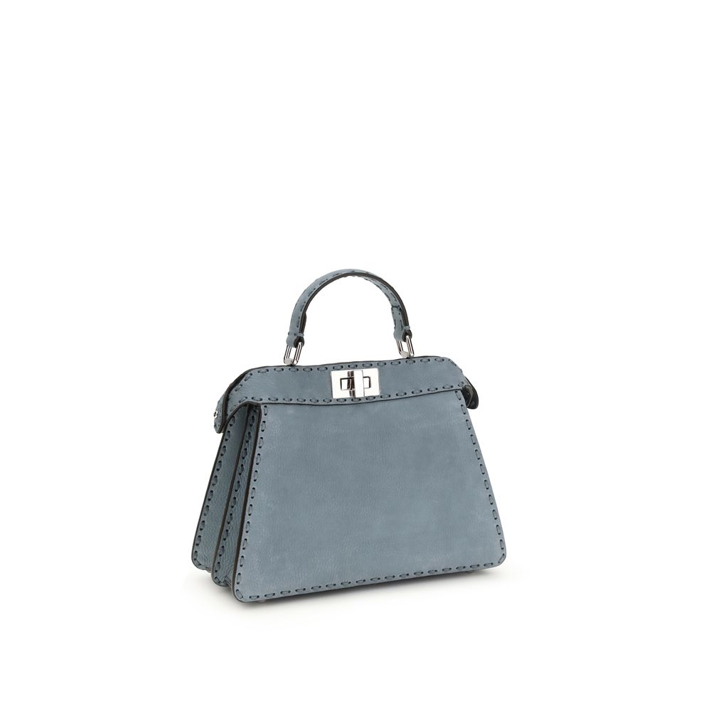 Fendi Blue Calf Leather Bos Taurus Handbag - immagine 3