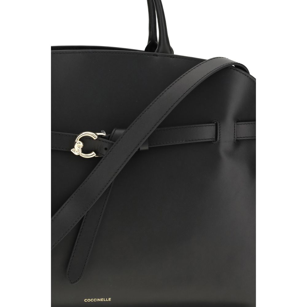 Coccinelle Black Calf Leather Bos Taurus Handbag - immagine 4