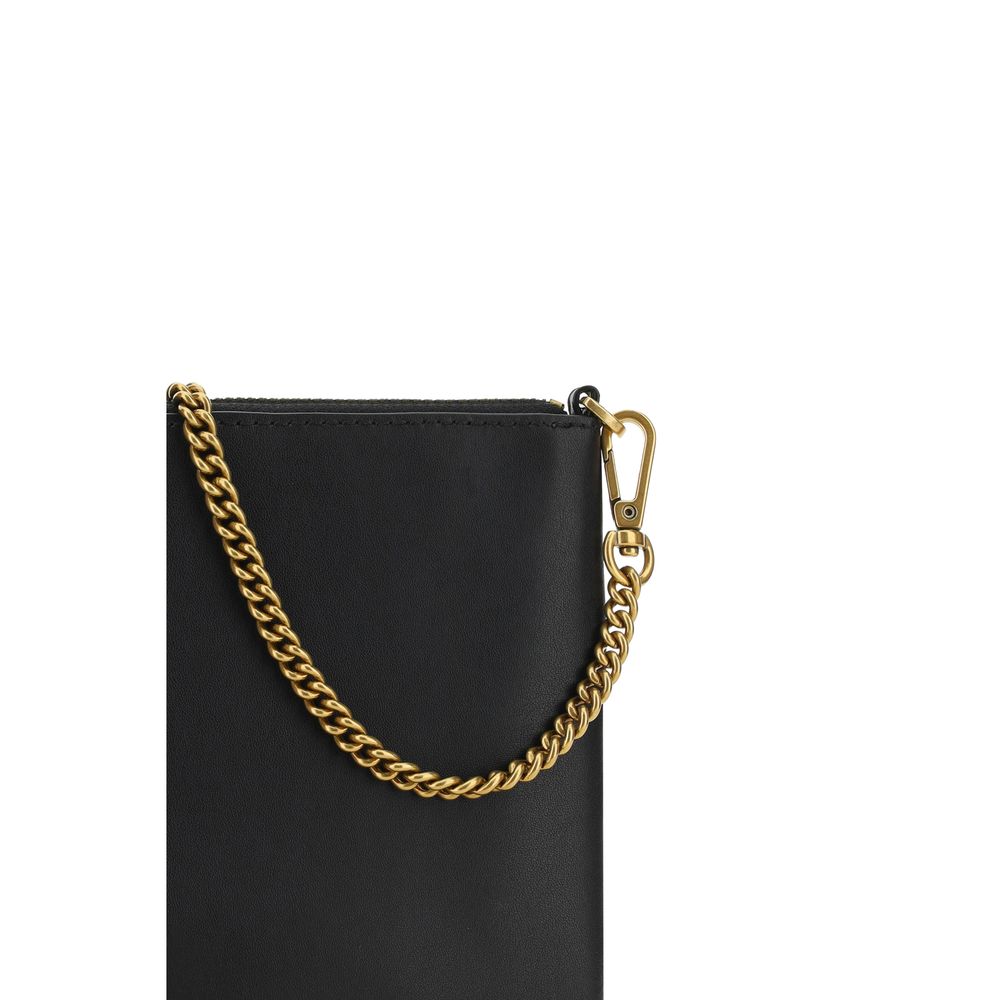 PINKO Black Calf Leather Bos Taurus Shoulder Bag - immagine 4