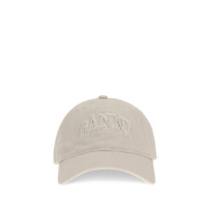 Ganni Beige Cotton Cap (Baseball Hat)
