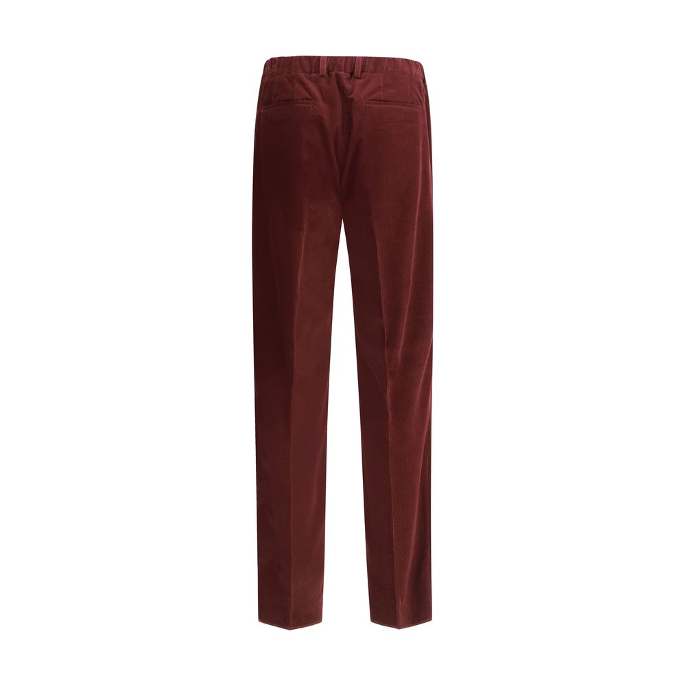 Fendi Bordeaux Cotton Casual Pants - immagine 2