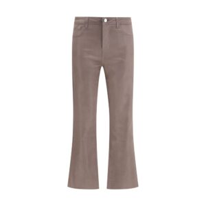 L'Agence Beige Cotton High-Waisted Jean