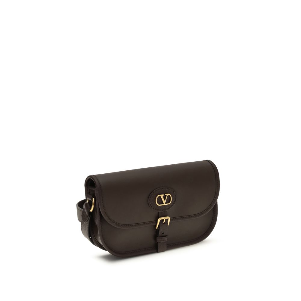 Valentino Garavani Brown Calf Leather Bos Taurus Shoulder Bag - immagine 2