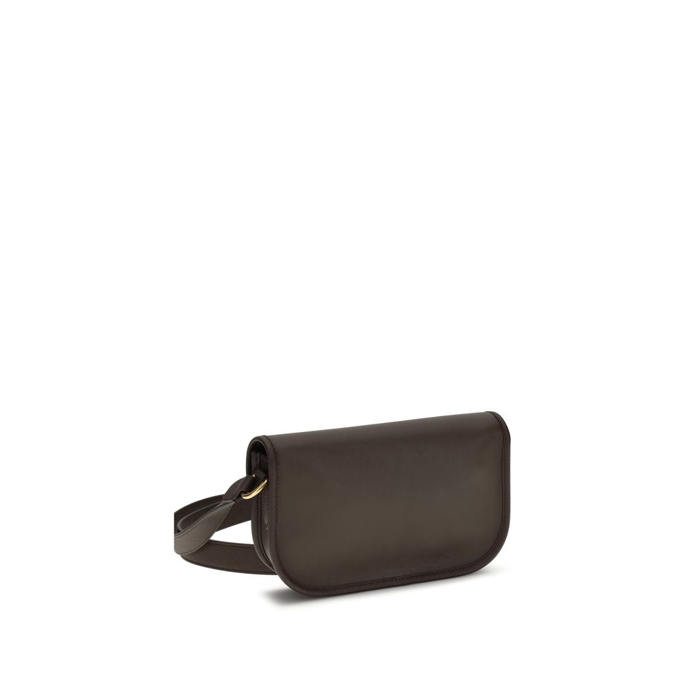 Valentino Garavani Brown Calf Leather Bos Taurus Shoulder Bag - immagine 3