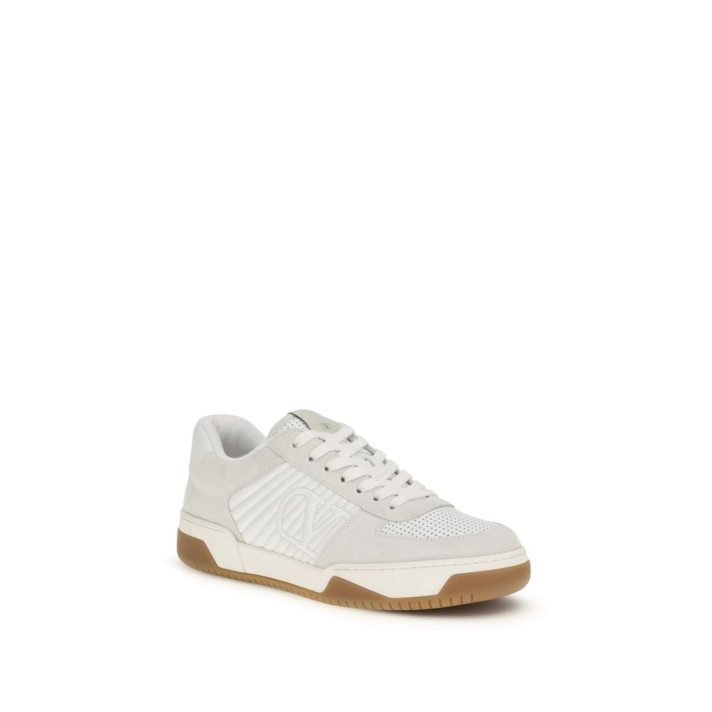 Valentino Garavani White Calf Leather Bos Taurus Athletic Sneakers - immagine 2