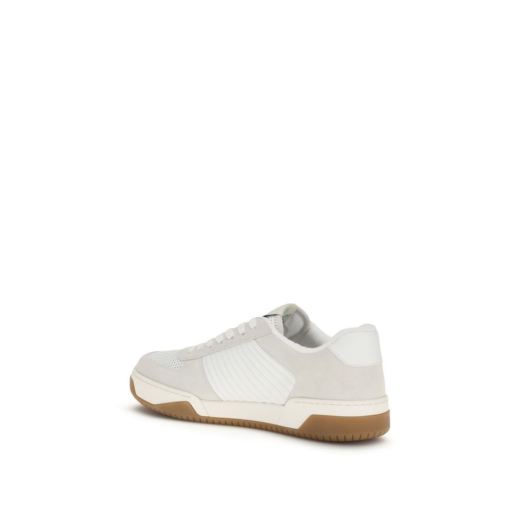 Valentino Garavani White Calf Leather Bos Taurus Athletic Sneakers - immagine 3