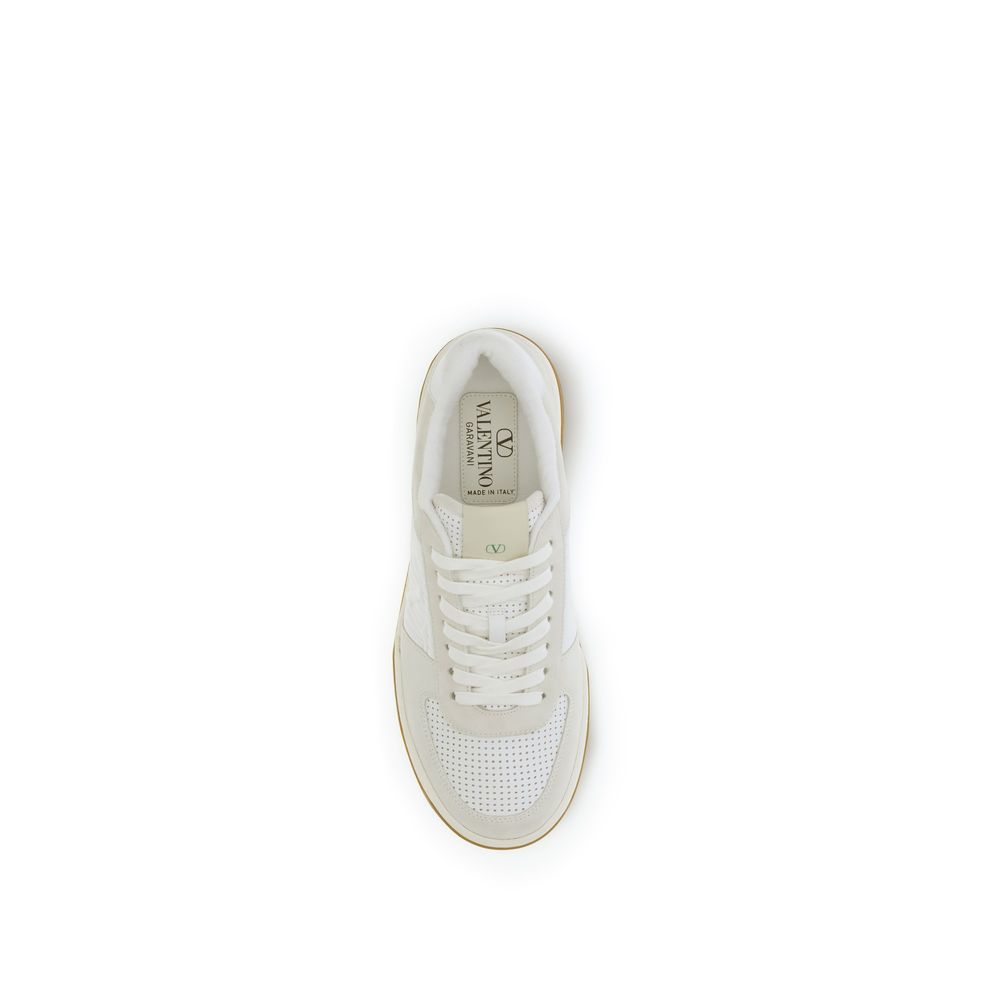 Valentino Garavani White Calf Leather Bos Taurus Athletic Sneakers - immagine 4