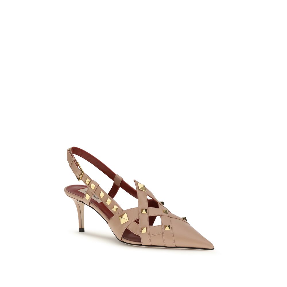 Valentino Garavani Multicolor Goatskin Mid Heel Pumps - immagine 2