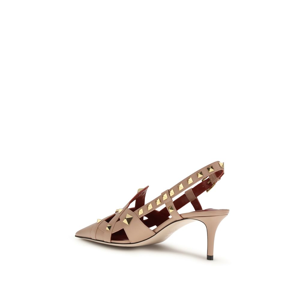 Valentino Garavani Multicolor Goatskin Mid Heel Pumps - immagine 3