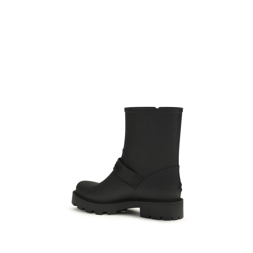 Jimmy Choo Black Polyurethane Rain Boots - immagine 3