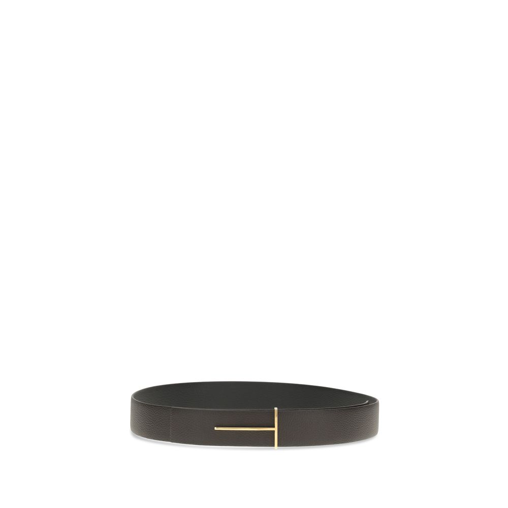Tom Ford Brown Calf Leather Bos Taurus Regular Belt - immagine 2