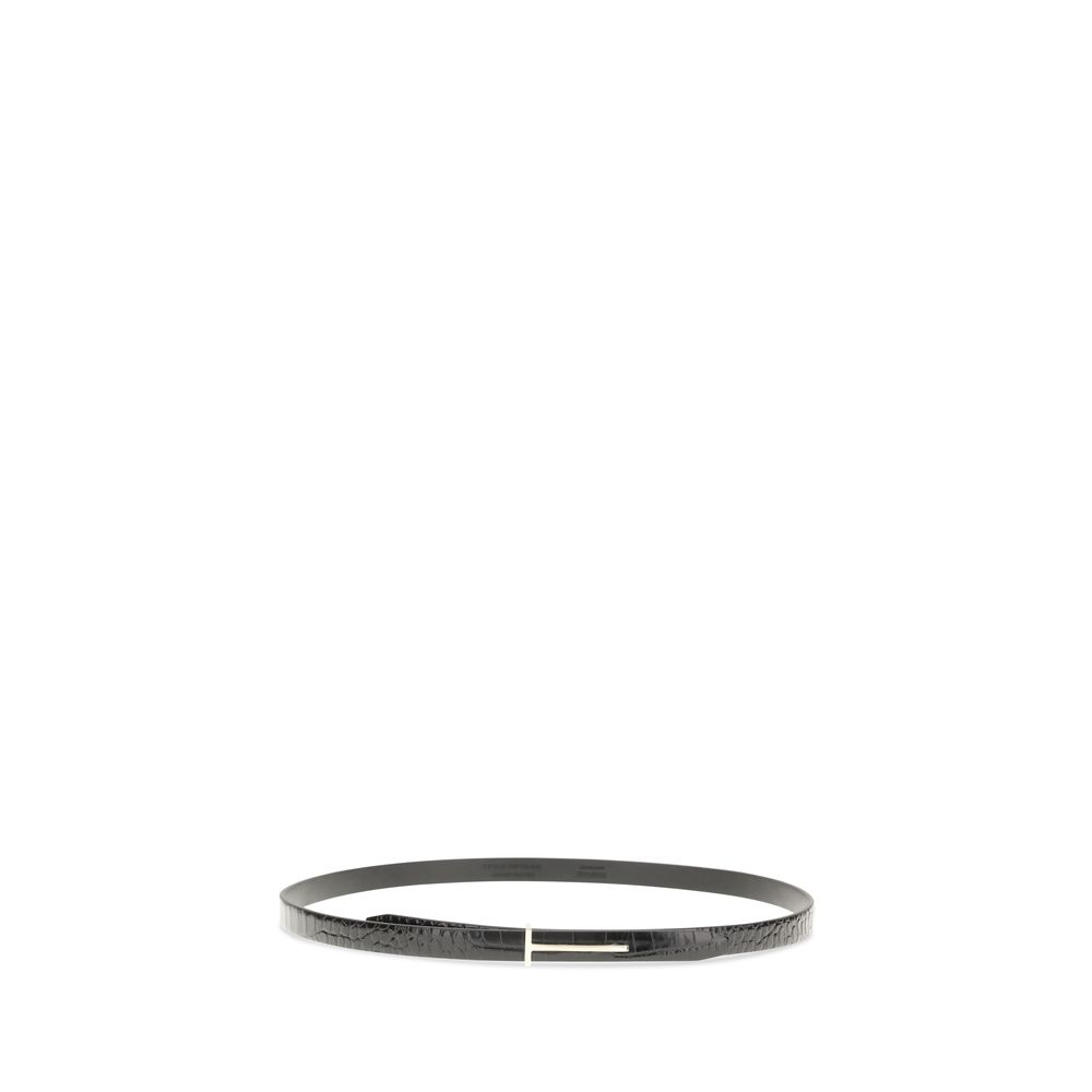 Tom Ford Black Leather Thin Belt - immagine 2