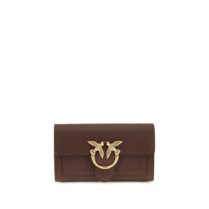 PINKO Brown Calf Leather Bos Taurus Wallet