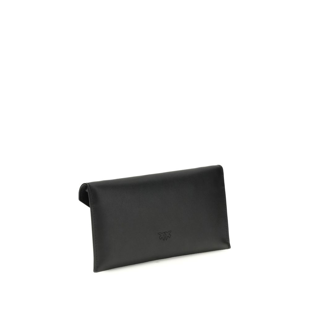 PINKO Black Calf Leather Bos Taurus Clutch Bag - immagine 3