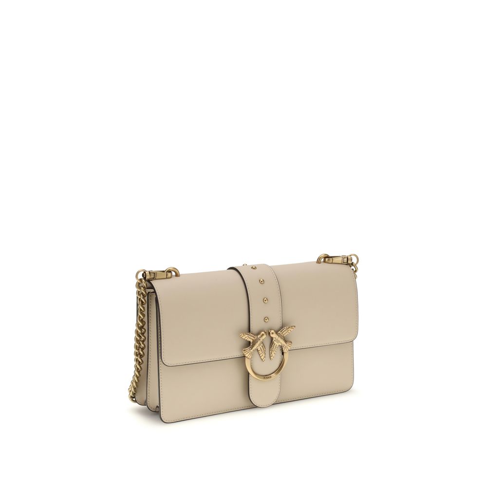 PINKO Beige Calf Leather Bos Taurus Shoulder Bag - immagine 2
