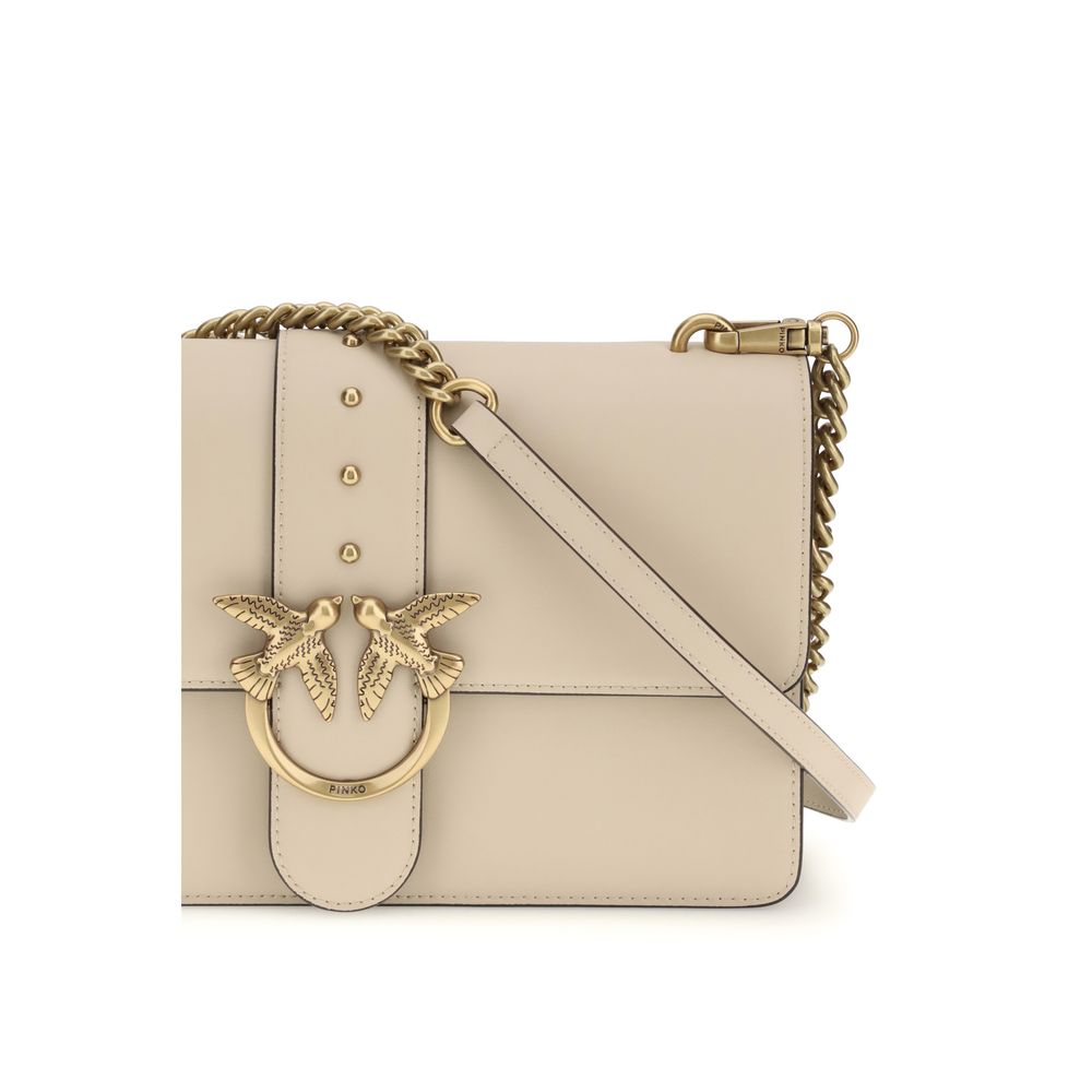 PINKO Beige Calf Leather Bos Taurus Shoulder Bag - immagine 4