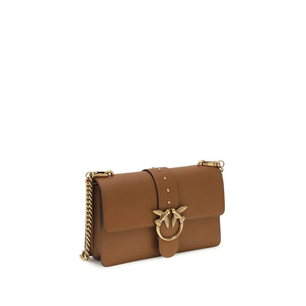 PINKO Brown Calf Leather Bos Taurus Shoulder Bag - immagine 2