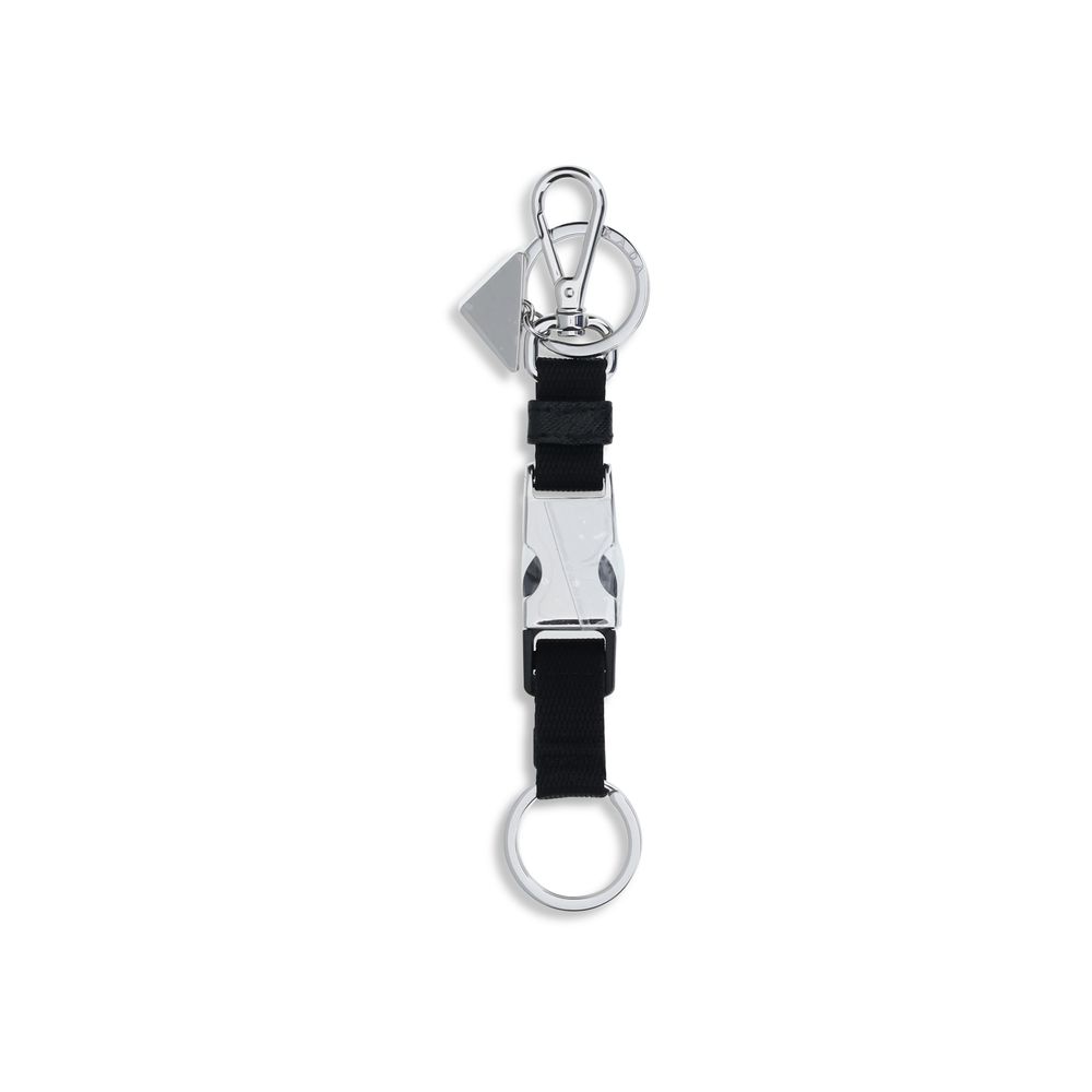 Prada Black Nylon Keychain - immagine 2
