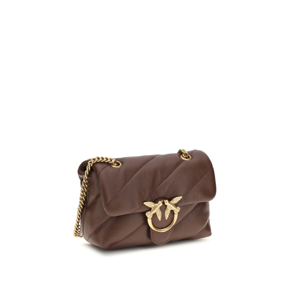 PINKO Brown Calf Leather Bos Taurus Shoulder Bag - immagine 2