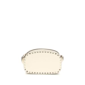 Valentino Garavani Beige Calf Leather Bos Taurus Shoulder Bag