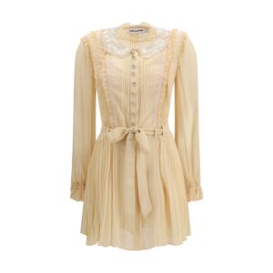 Self-Portrait Beige Viscose Casual Dress
