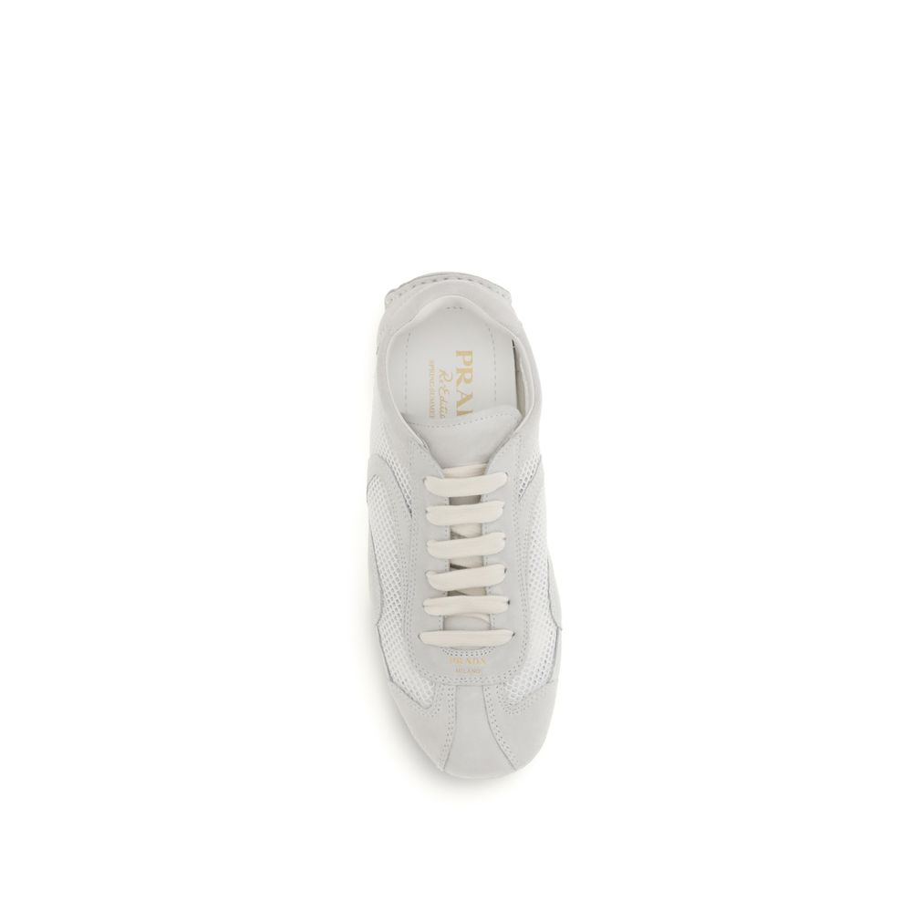 Prada White Fabric Low Top Sneakers - immagine 4