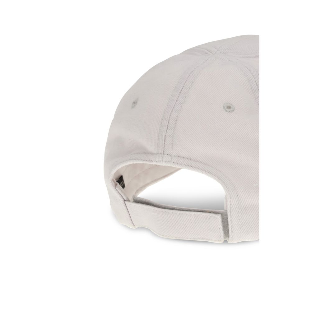 Balenciaga White Cotton Cap (Baseball Hat) - immagine 3
