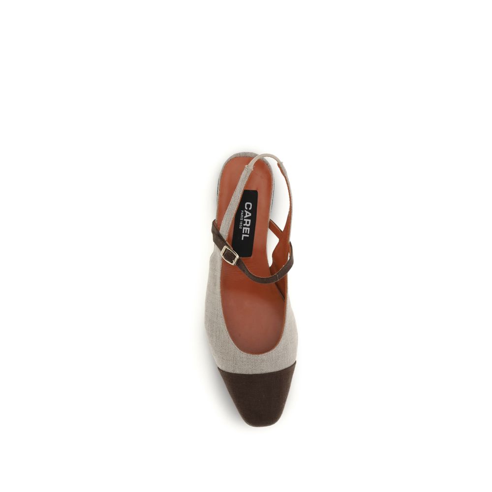 Carel Paris Beige Cotton Ballet Flats - immagine 4