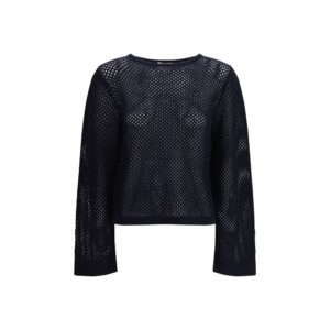 Allude Blue Wool Sweatshirt