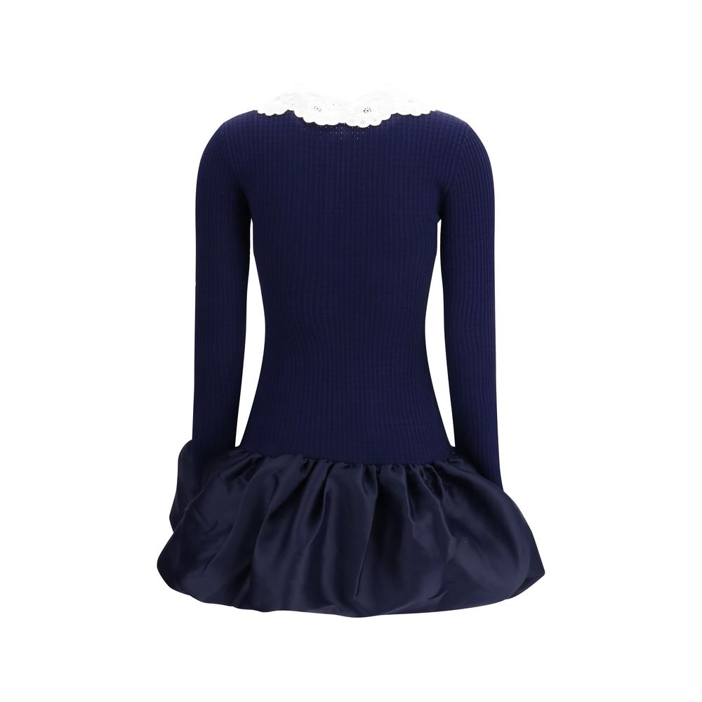 Self-Portrait Blue Viscose Cocktail Dress - immagine 2