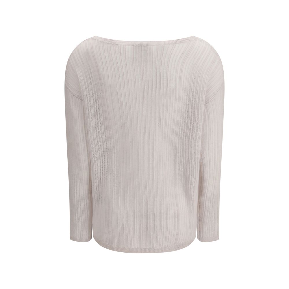 Allude White Cashmere Sweater - immagine 2