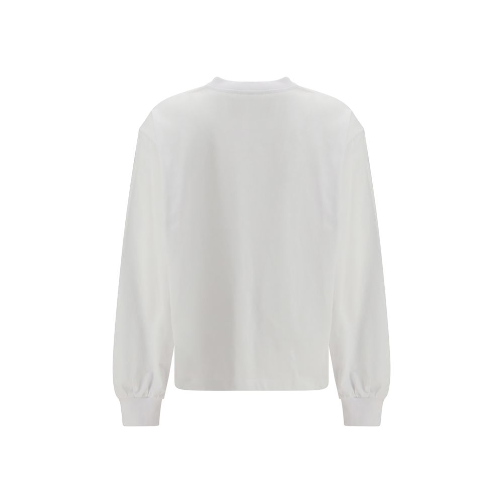 Ganni White Cotton Long Sleeve T-Shirt - immagine 2