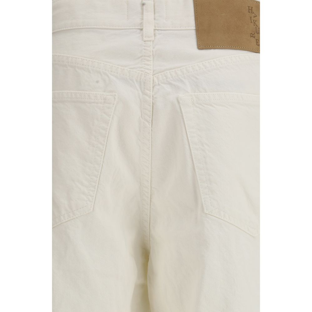 Haikure White Cotton Bermuda Shorts - immagine 3