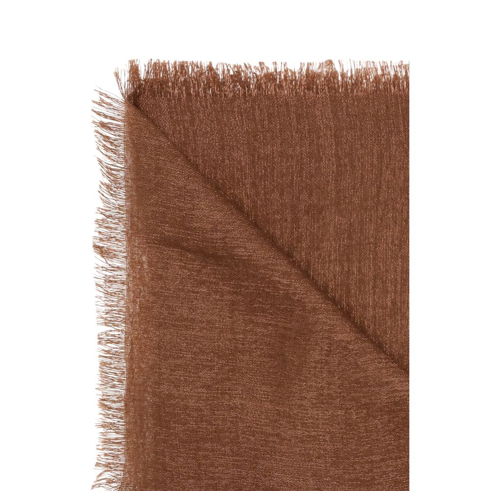 Brunello Cucinelli Brown Cashmere Scarf - immagine 3