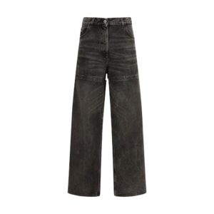The Attico Black Cotton High-Waisted Jean