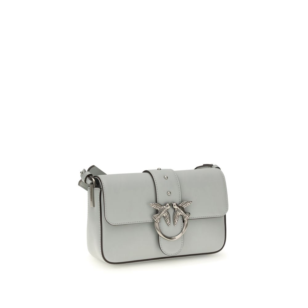PINKO Gray Calf Leather Bos Taurus Shoulder Bag - immagine 2