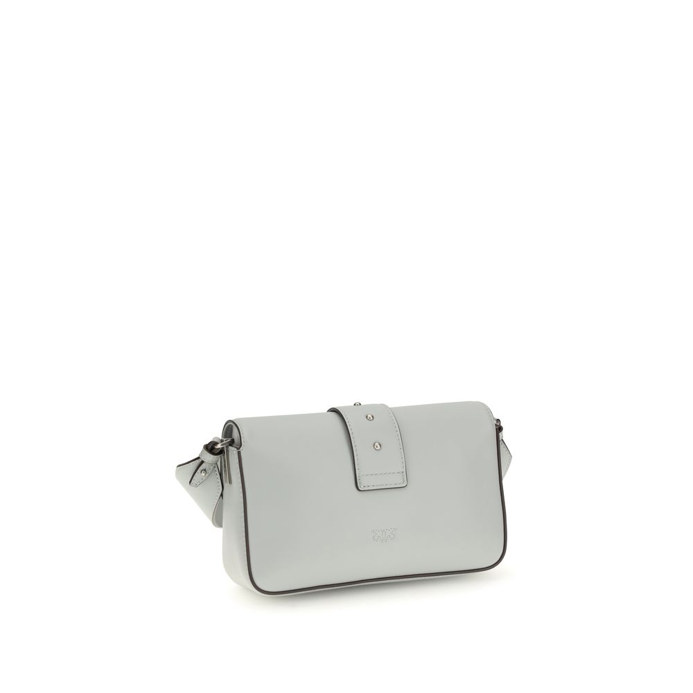 PINKO Gray Calf Leather Bos Taurus Shoulder Bag - immagine 3