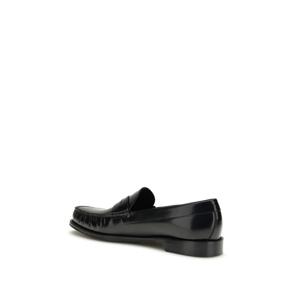 Tom Ford Black Calf Leather Bos Taurus Slip-On Loafers - immagine 3