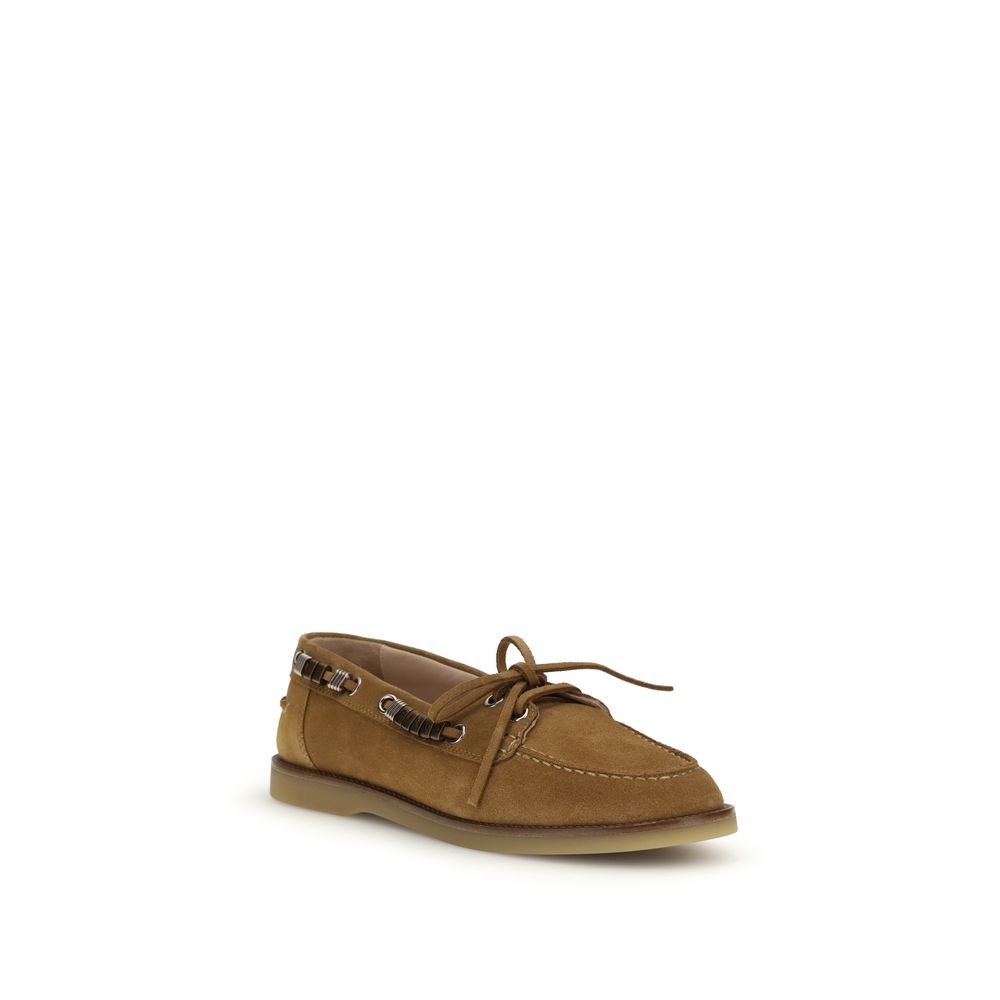PINKO Brown Calf Leather Bos Taurus Slip-On Loafers - immagine 2