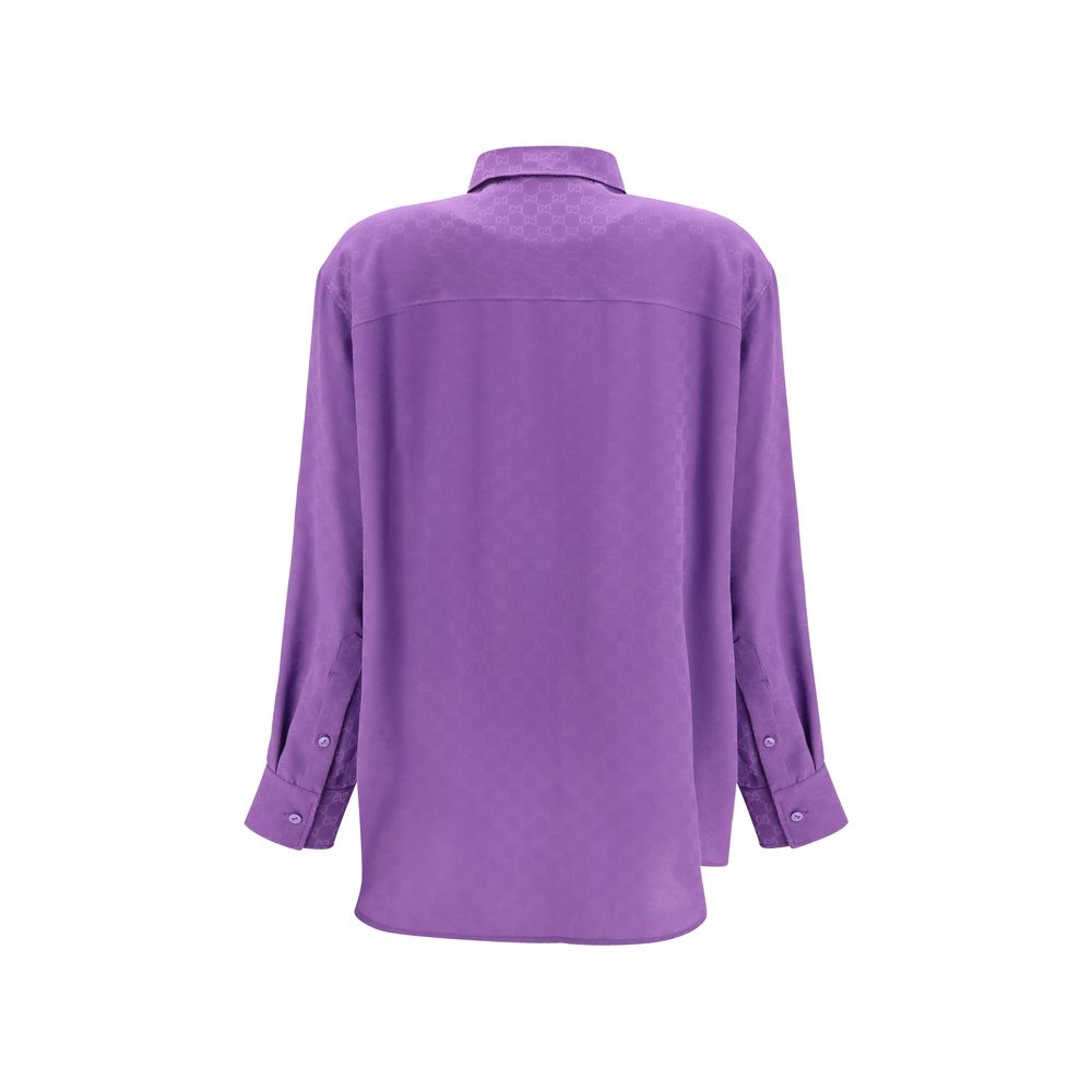 Gucci Purple Silk Shirt - immagine 2