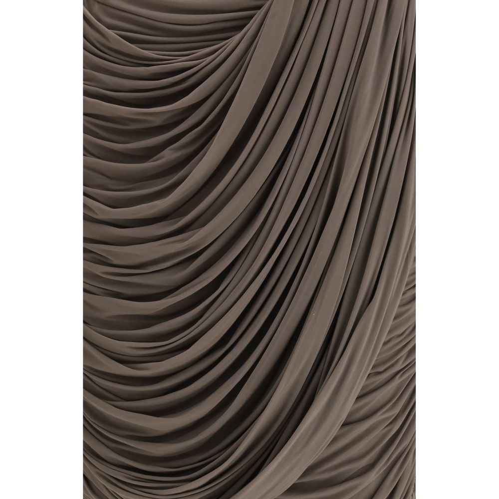 Magda Butrym Brown Copper Midi Skirt - immagine 3