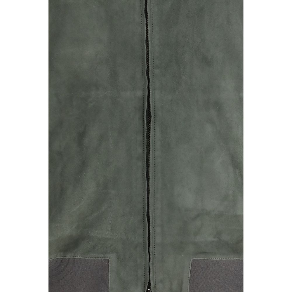 Salvatore Santoro Bicolor Calf Leather Bos Taurus Bomber - immagine 3