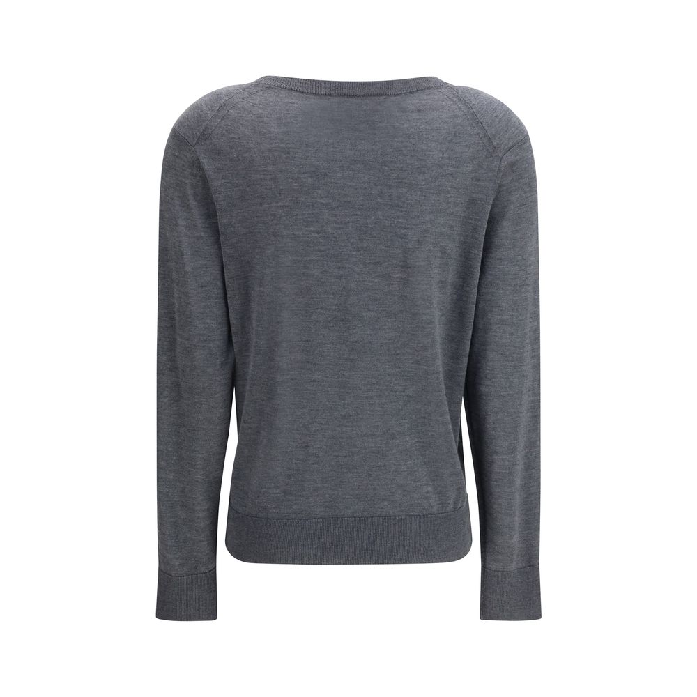 Loulou De Saison Gray Cashmere Sweater - immagine 2