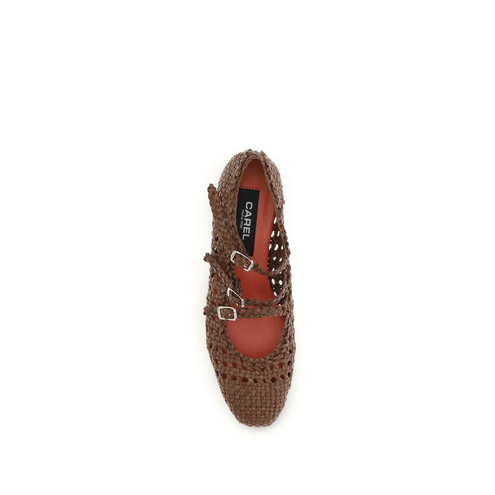 Carel Paris Brown Calf Leather Bos Taurus Ballet Flats - immagine 4