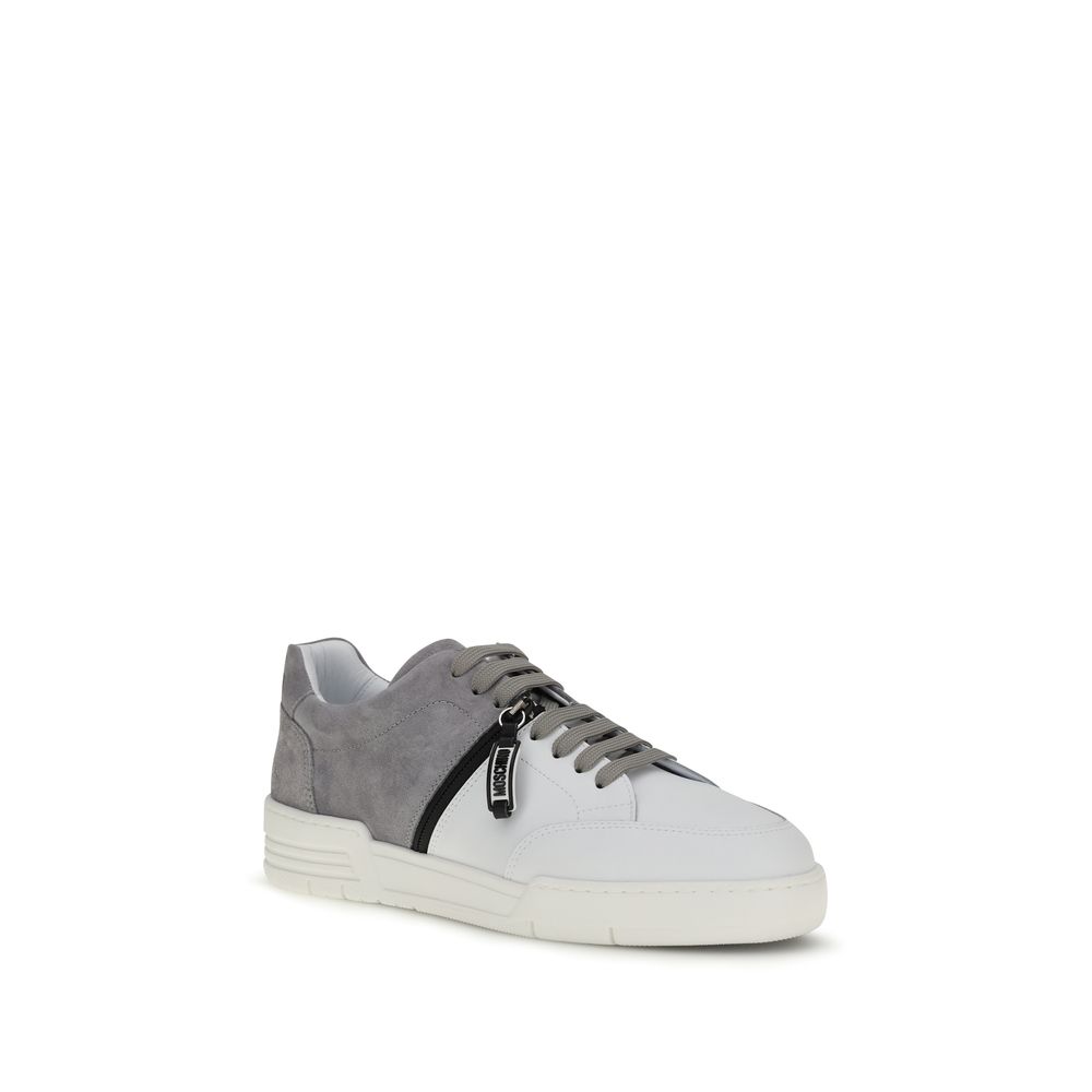 Moschino Multicolor Calf Leather Bos Taurus Low Top Sneakers - immagine 2