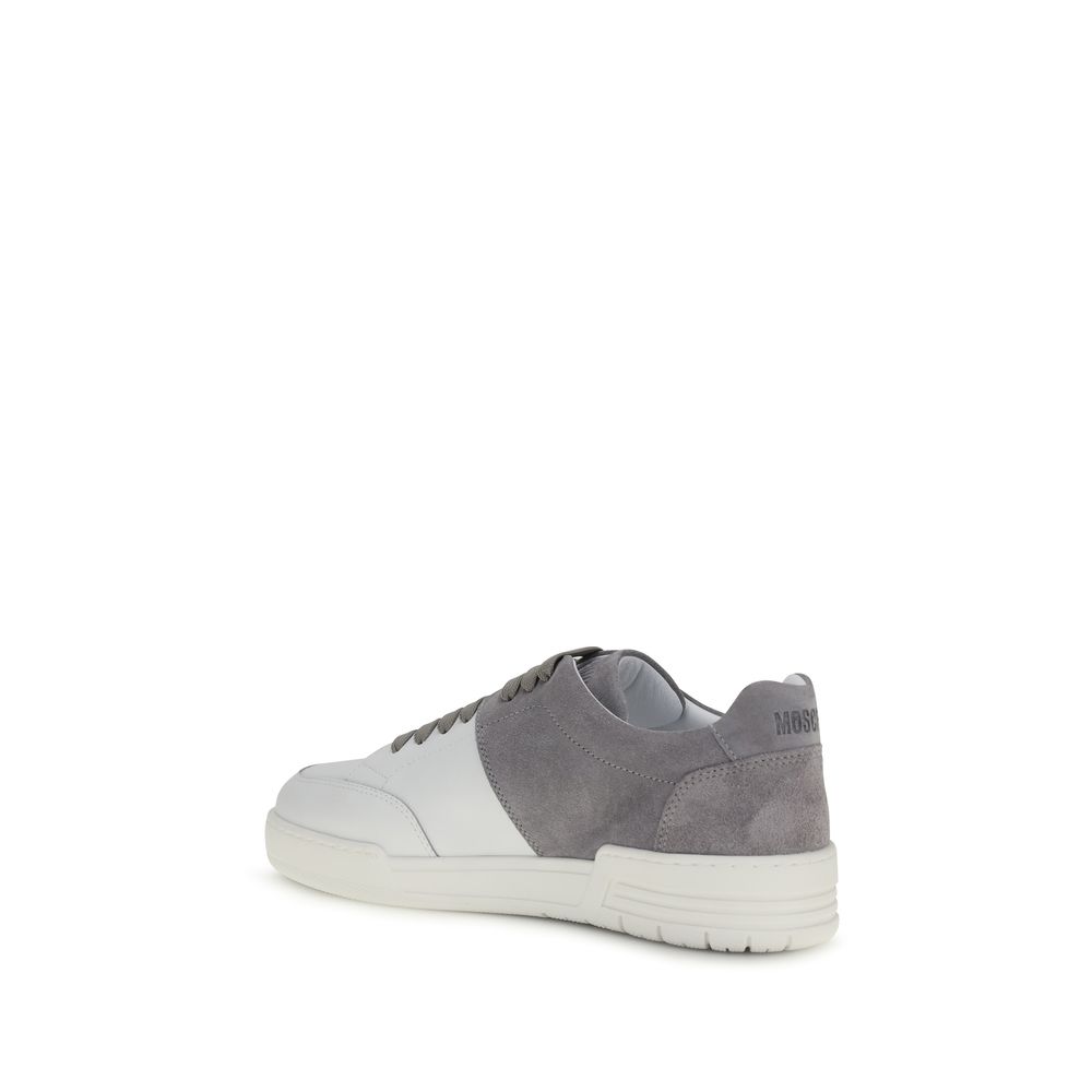 Moschino Multicolor Calf Leather Bos Taurus Low Top Sneakers - immagine 3