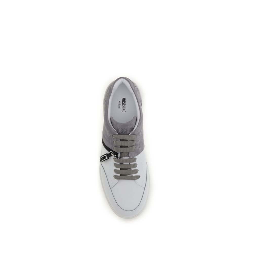 Moschino Multicolor Calf Leather Bos Taurus Low Top Sneakers - immagine 4