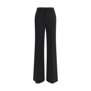 Max Mara Black Wool Flared Pants