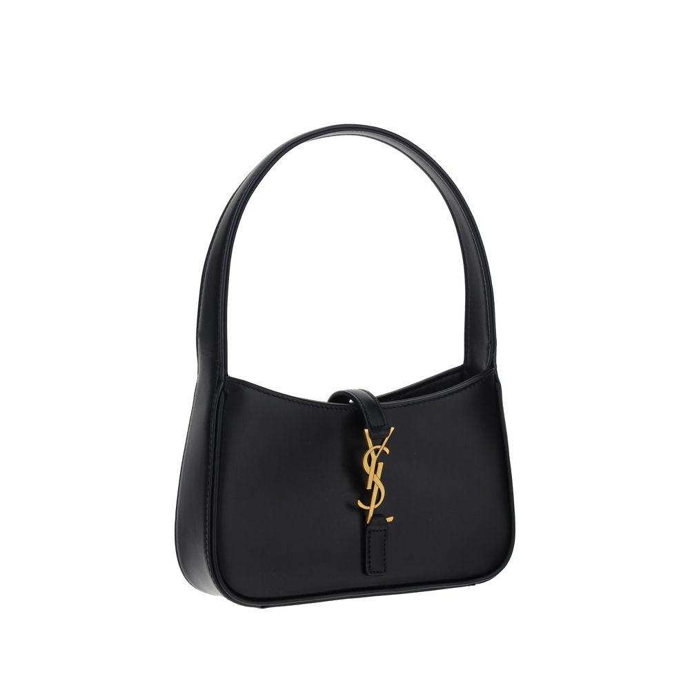 Saint Laurent Black Calf Leather Bos Taurus Shoulder Bag - immagine 2